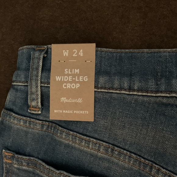 Madewell Slim Wide-Leg Crop Jeans💕 - Picture 2 of 4